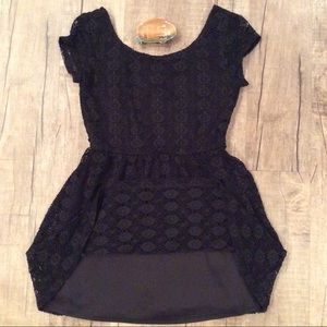 Lilly Rose Size Small Black Lined Pullover Above Knee Dress